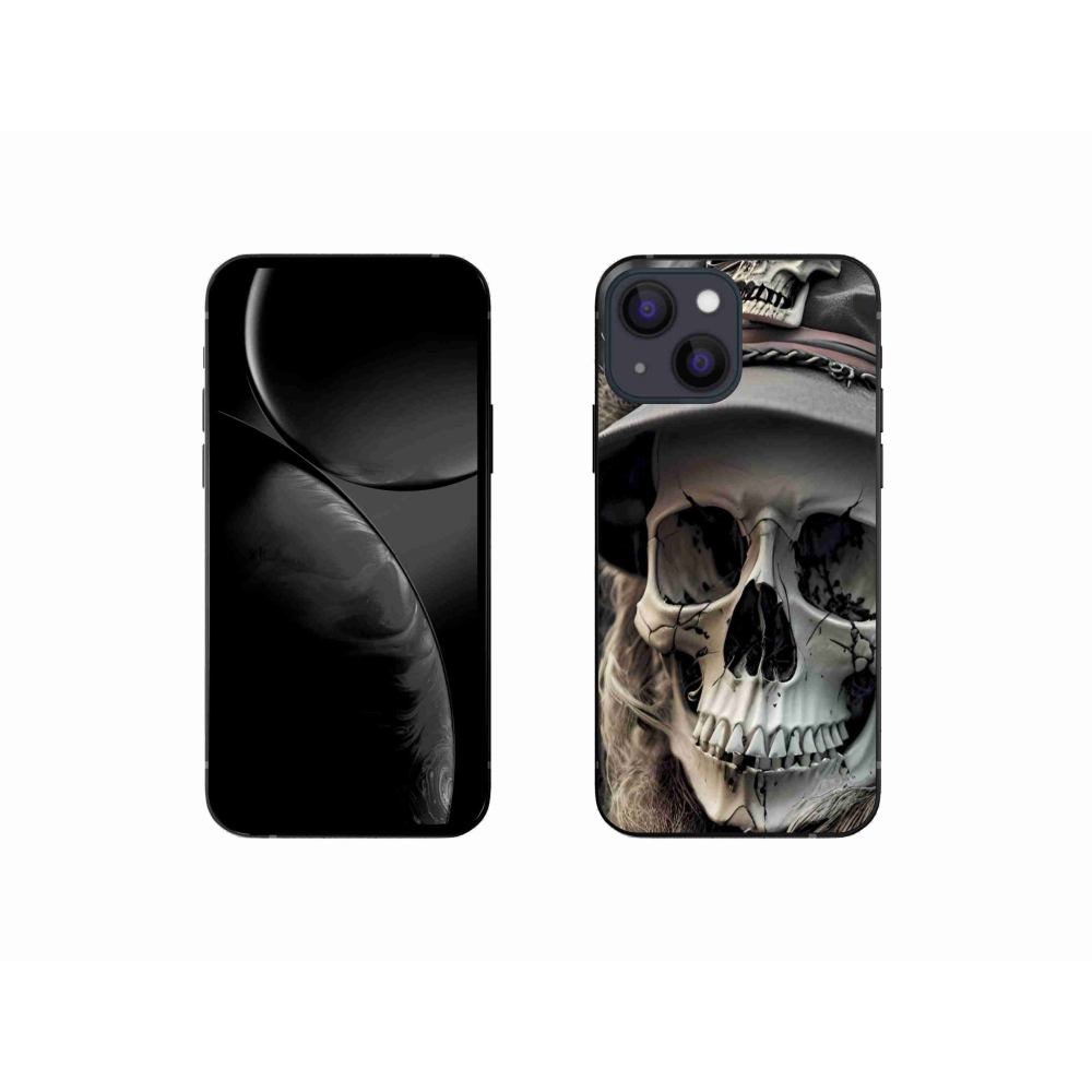 Gelový kryt mmCase na iPhone 13 Mini - temná lebka