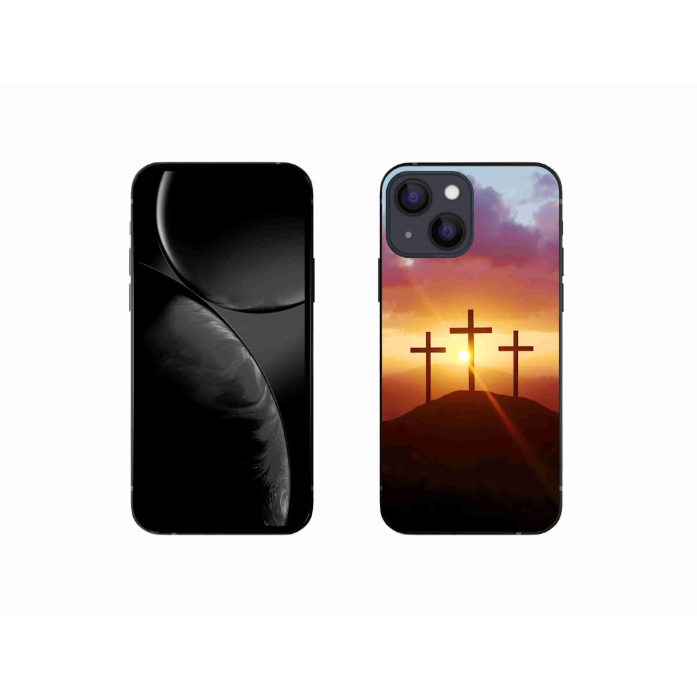 Gelový kryt mmCase na iPhone 13 Mini - tři kříže