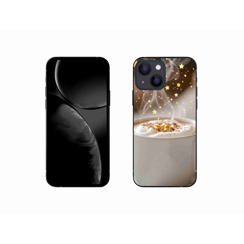 Gelový kryt mmCase na iPhone 13 Mini - vánoční horký nápoj