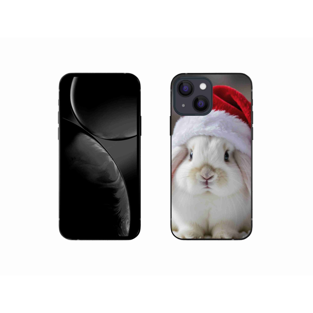 Gelový kryt mmCase na iPhone 13 Mini - vánoční králík