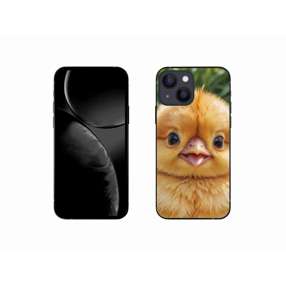 Gelový kryt mmCase na iPhone 13 Mini - veselé kuřátko