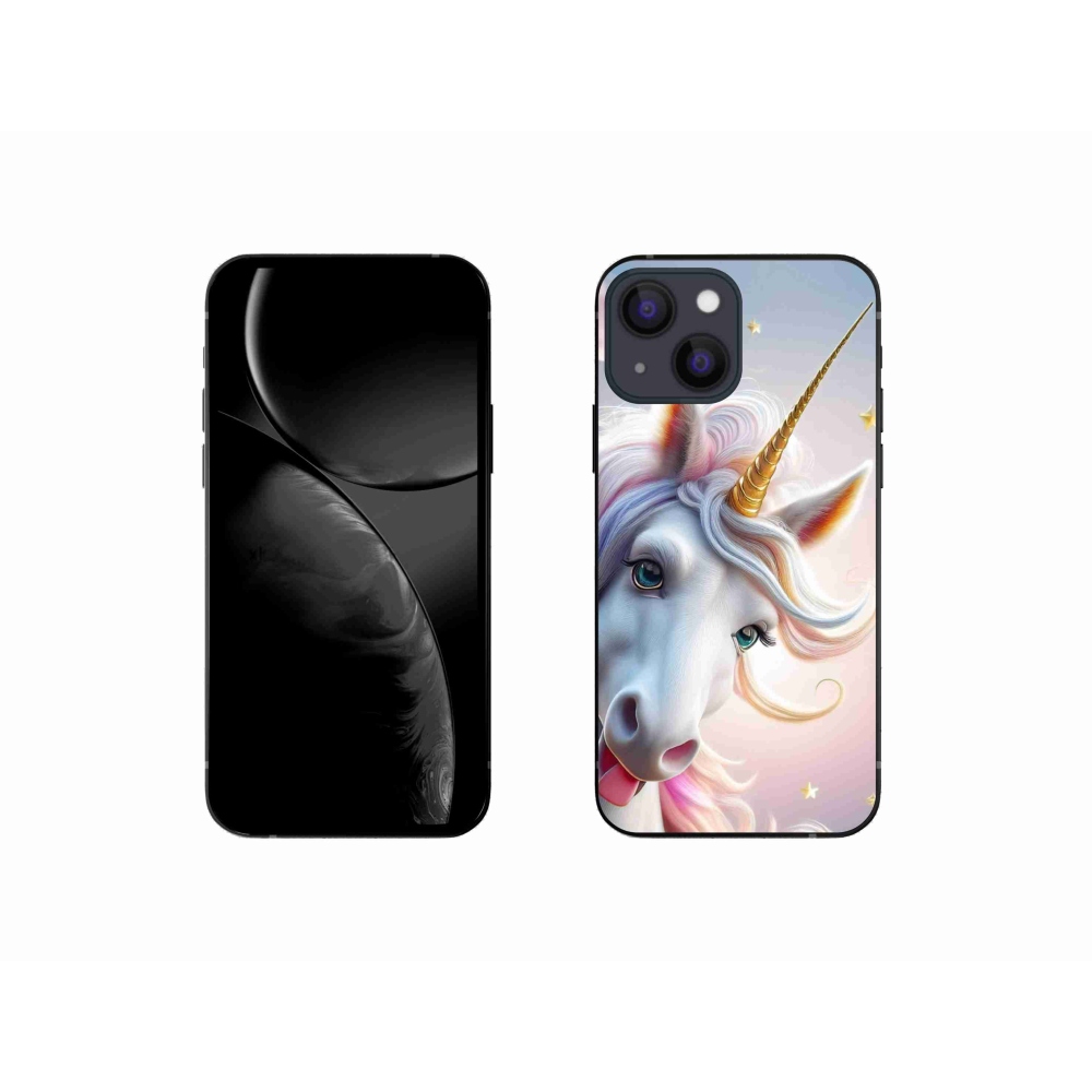 Gelový kryt mmCase na iPhone 13 Mini - veselý jednorožec