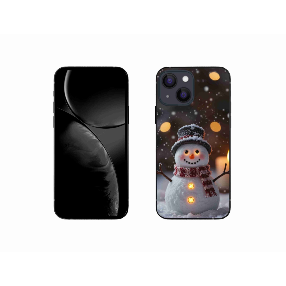 Gelový kryt mmCase na iPhone 13 Mini - veselý sněhulák