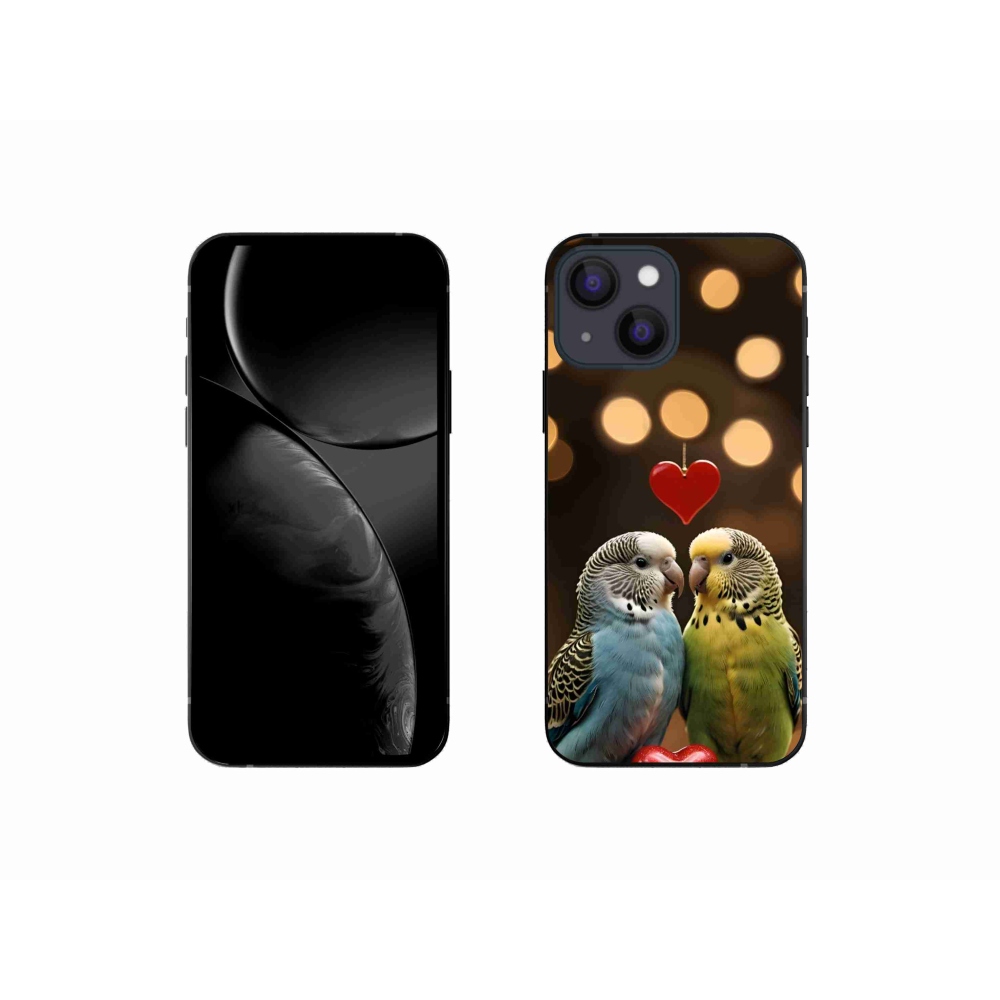 Gelový kryt mmCase na iPhone 13 Mini - zamilovaní papoušci