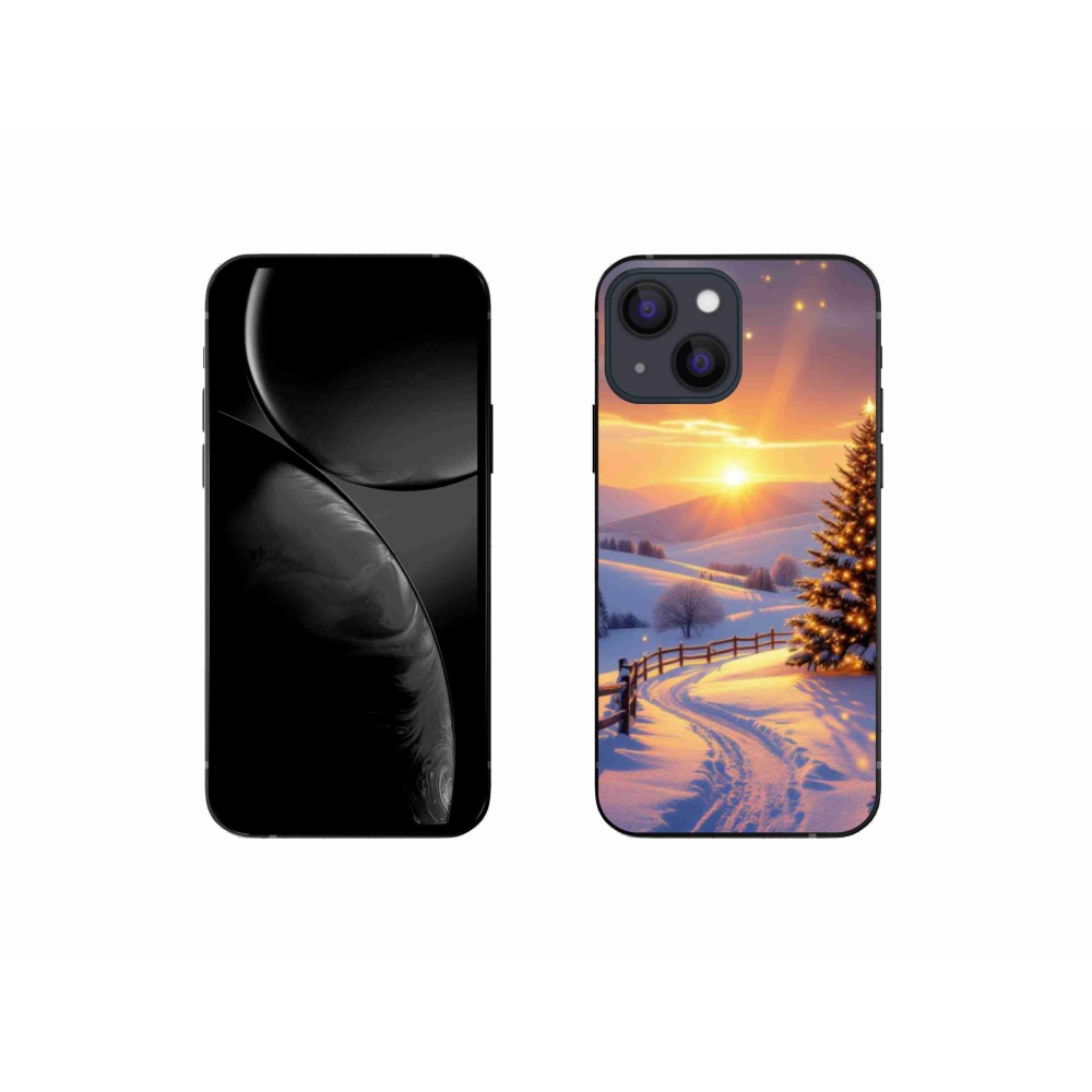 Gelový kryt mmCase na iPhone 13 Mini - zimní krajina