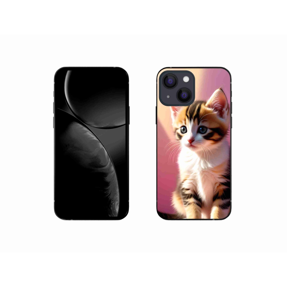 Gelový kryt mmCase na iPhone 13 Mini - zvědavé kotě 2