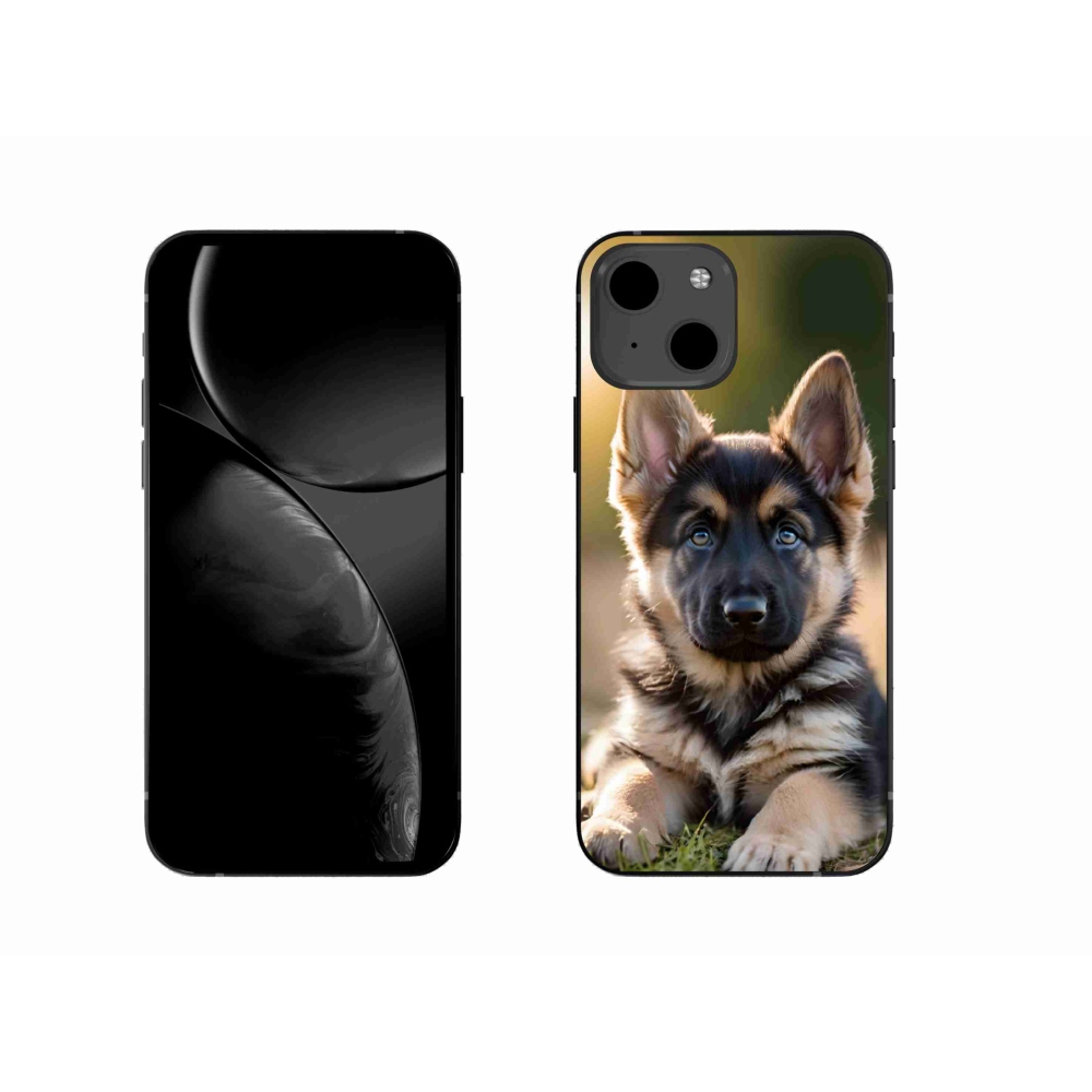 Gelový kryt mmCase na iPhone 13 - německý ovčák v přírodě