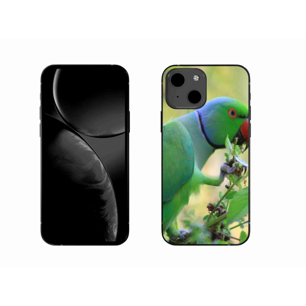 Gelový kryt mmCase na iPhone 13 - papoušek alexandr