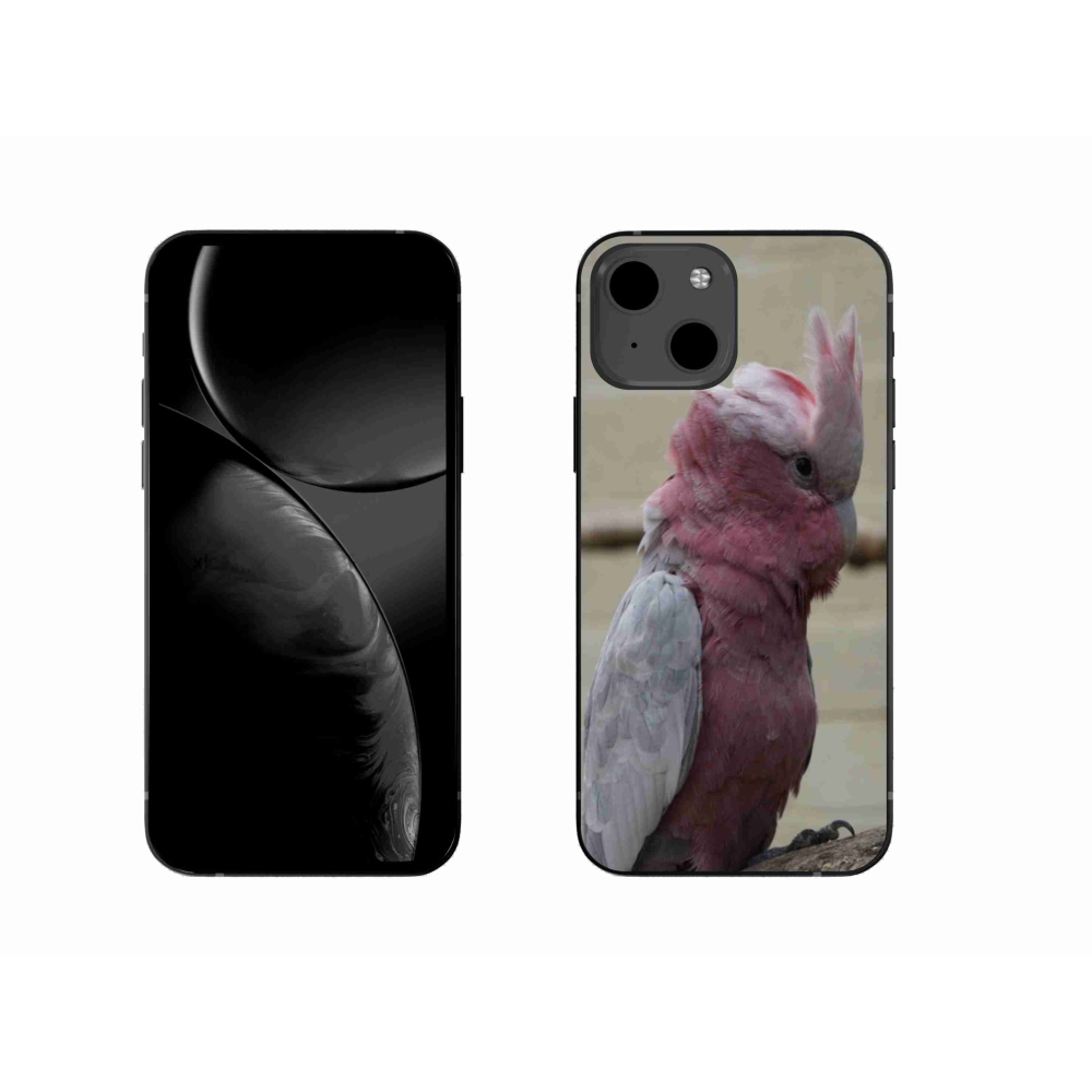 Gelový kryt mmCase na iPhone 13 - papoušek kakadu růžový