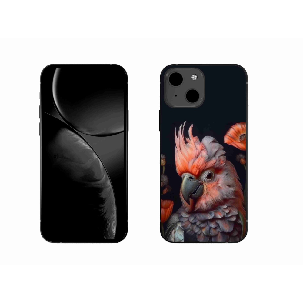 Gelový kryt mmCase na iPhone 13 - papoušek kakadu v barvách