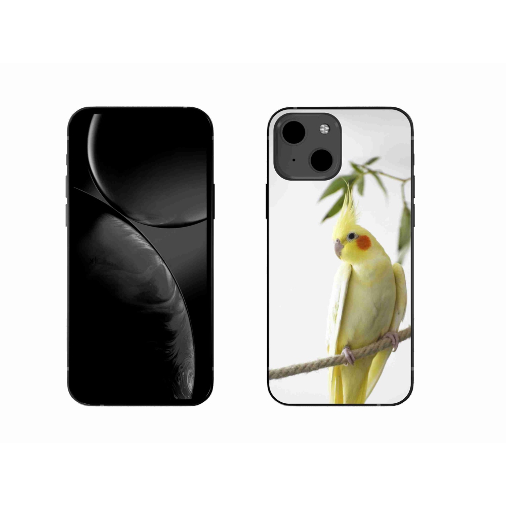 Gelový kryt mmCase na iPhone 13 - papoušek korela chocholatá