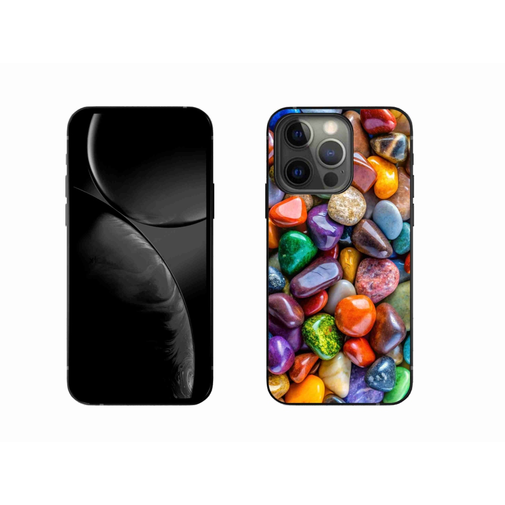 Gelový kryt mmCase na iPhone 13 Pro - barevné kamínky