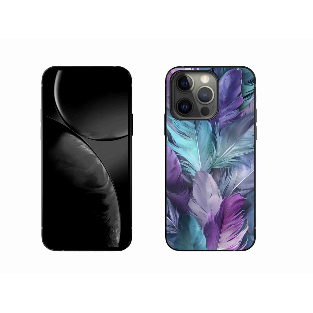 Gelový kryt mmCase na iPhone 13 Pro - barevné peří 2