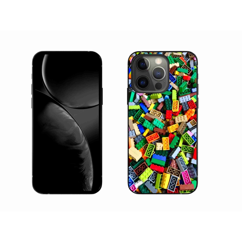 Gelový kryt mmCase na iPhone 13 Pro - barevné stavební kostky