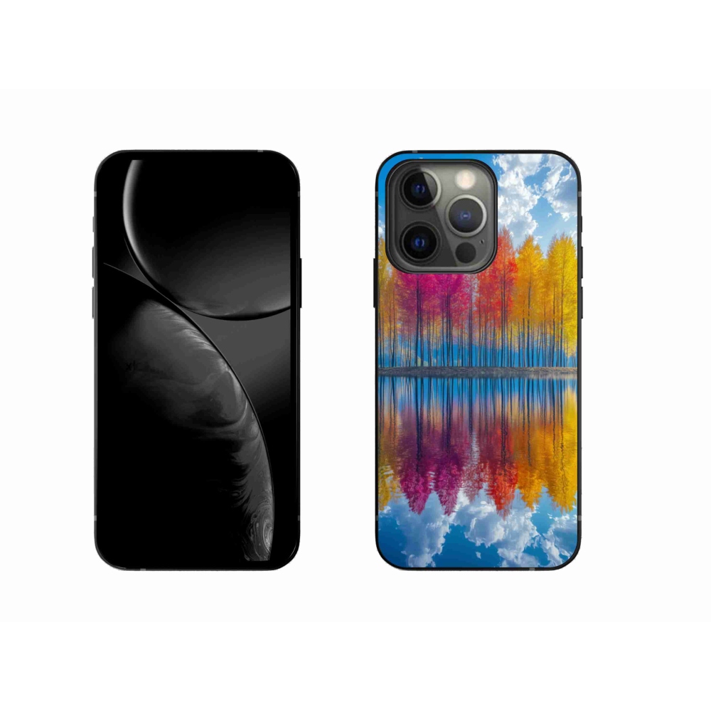 Gelový kryt mmCase na iPhone 13 Pro - barevné stromy