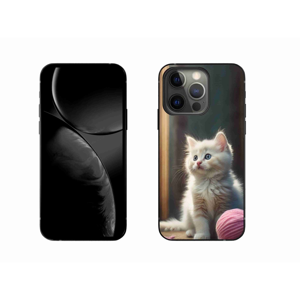 Gelový kryt mmCase na iPhone 13 Pro - bílé kotě 2