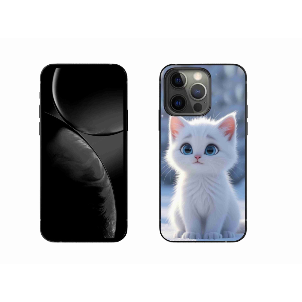 Gelový kryt mmCase na iPhone 13 Pro - bílé kotě 3
