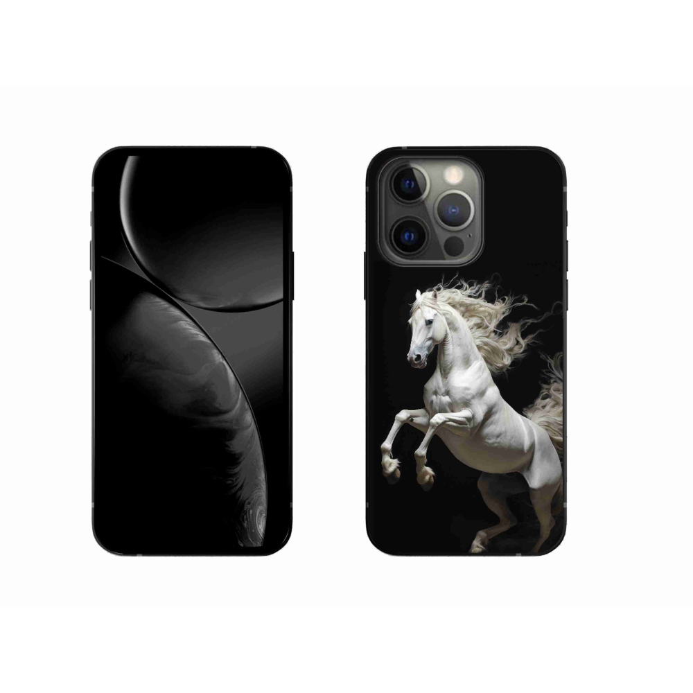 Gelový kryt mmCase na iPhone 13 Pro - bílý kůň 4