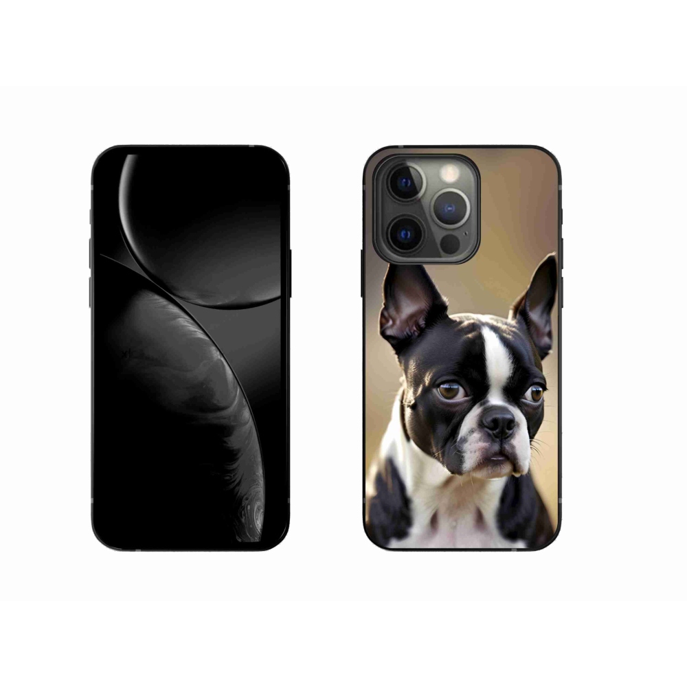 Gelový kryt mmCase na iPhone 13 Pro - bostonský teriér