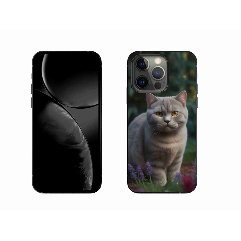 Gelový kryt mmCase na iPhone 13 Pro - britská kočka