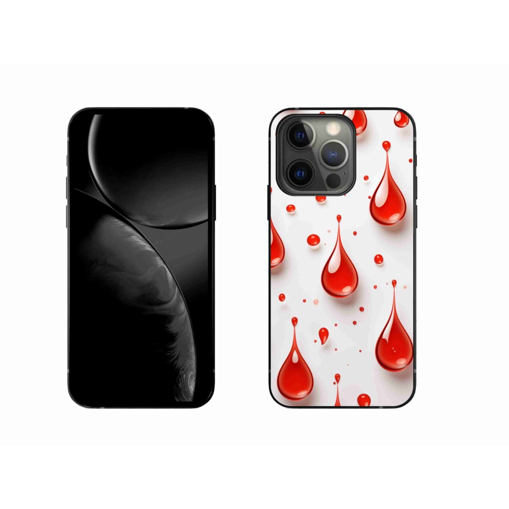Gelový kryt mmCase na iPhone 13 Pro - červené kapky