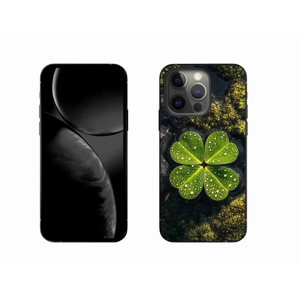 Gelový kryt mmCase na iPhone 13 Pro - čtyřlístek