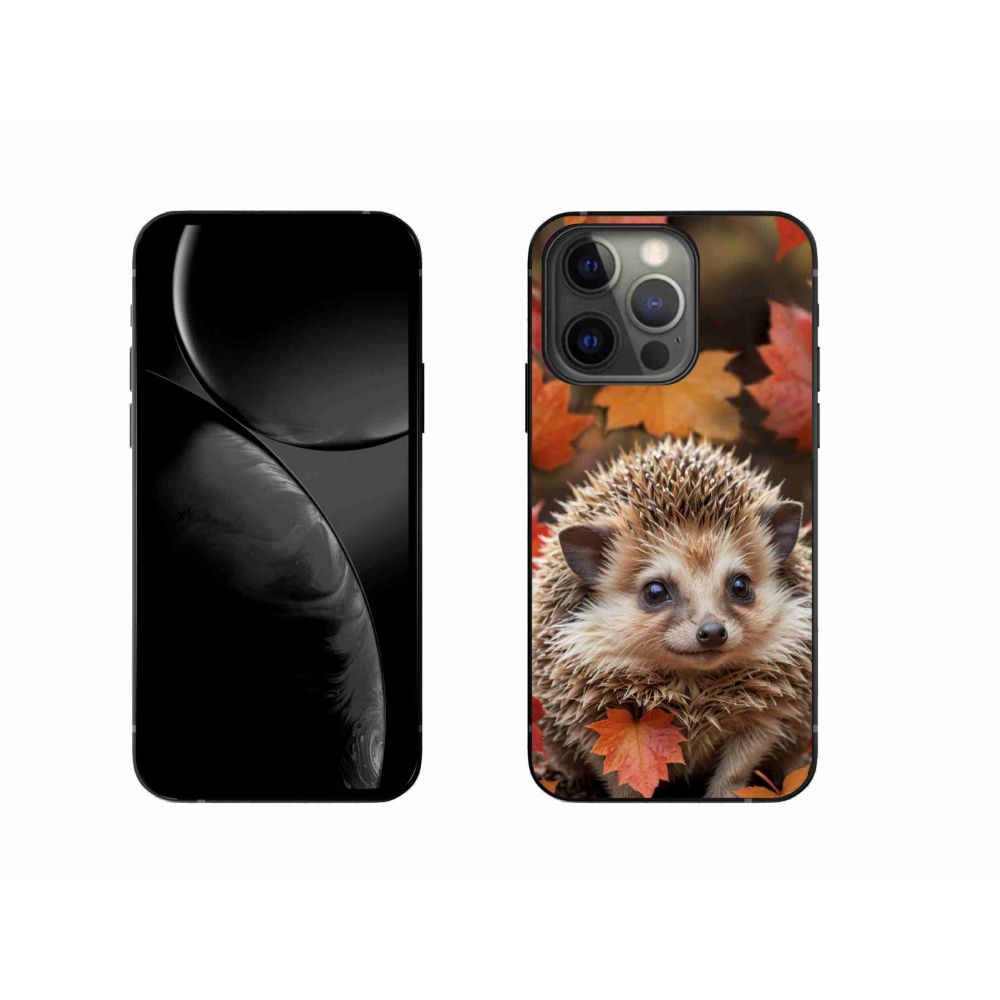 Gelový kryt mmCase na iPhone 13 Pro - ježek v listí