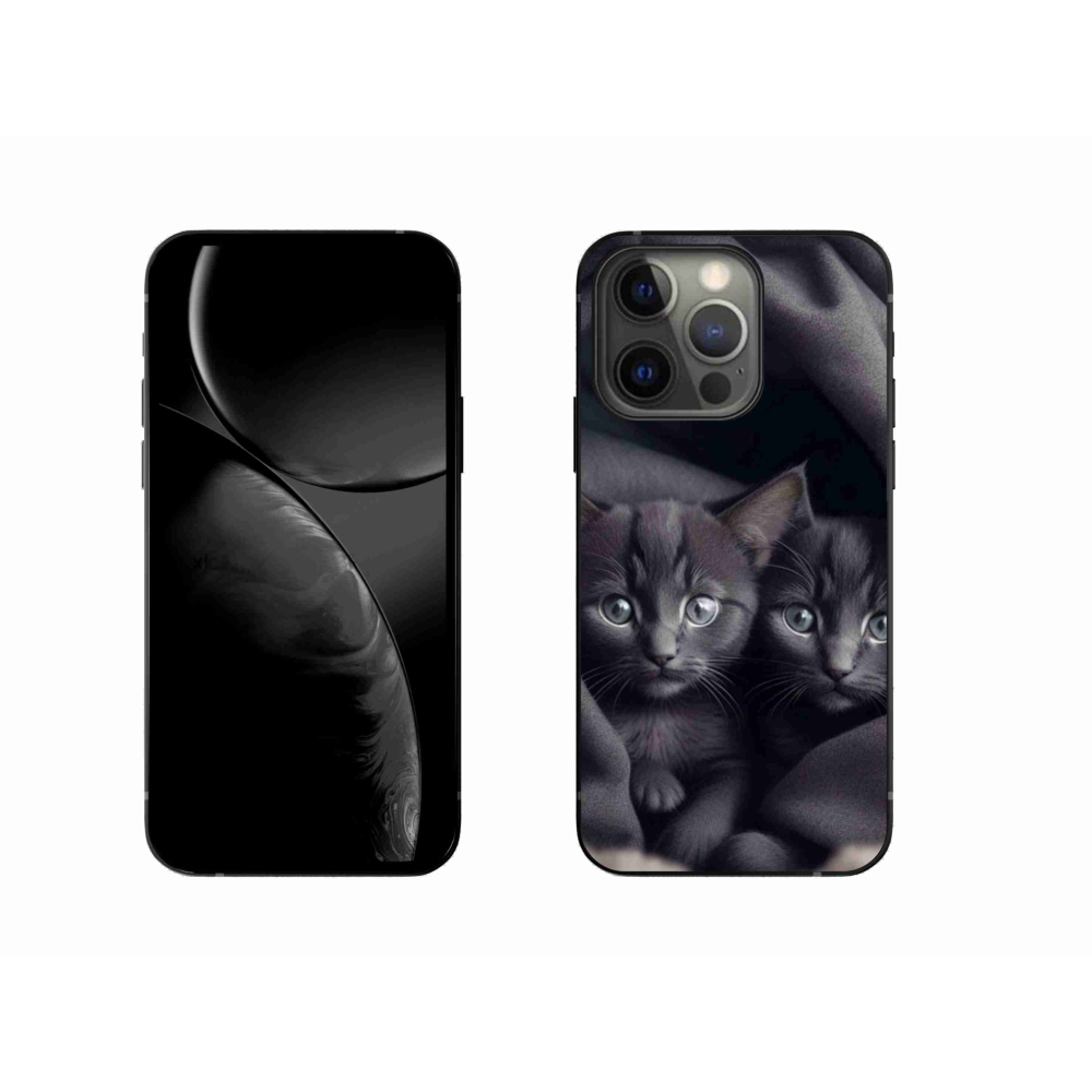 Gelový kryt mmCase na iPhone 13 Pro - kočičí duo