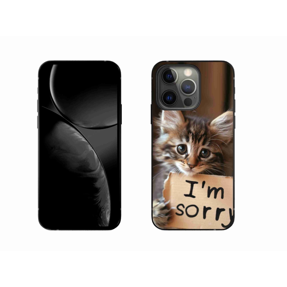 Gelový kryt mmCase na iPhone 13 Pro - kočíčí omluva