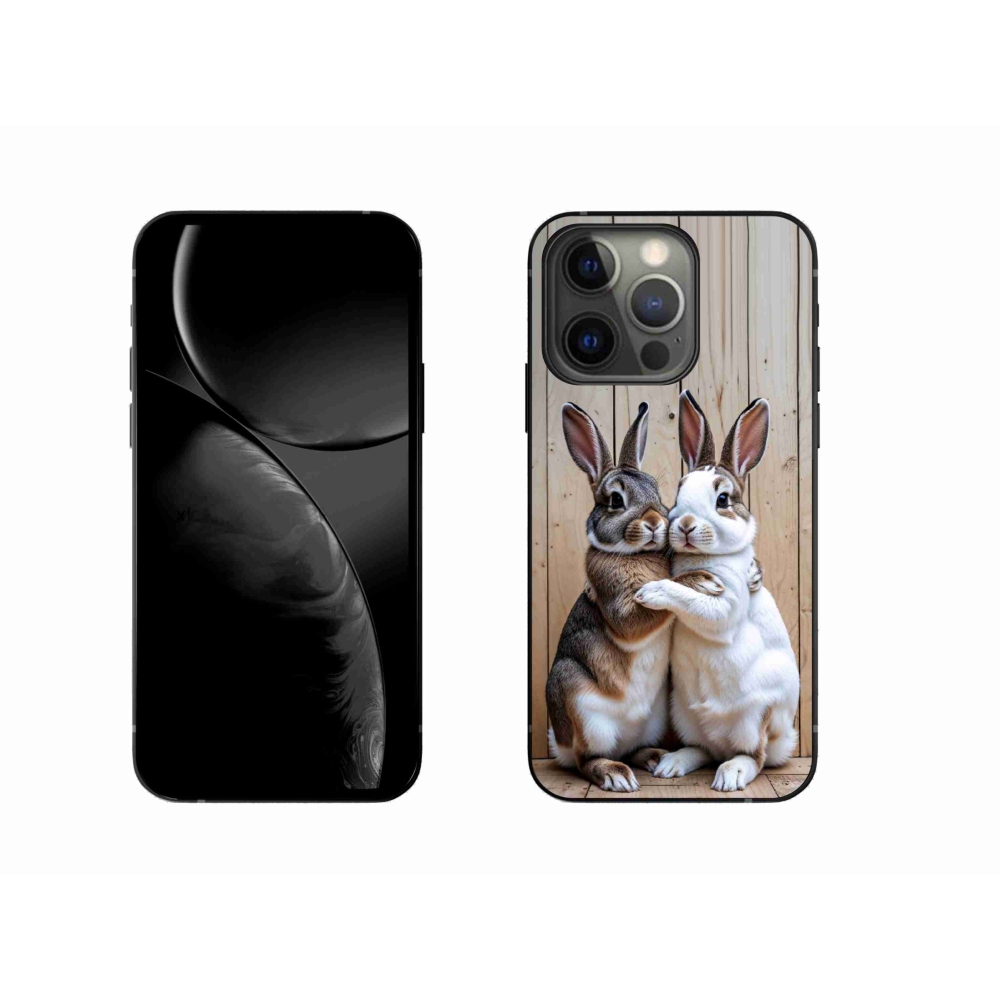 Gelový kryt mmCase na iPhone 13 Pro - králičí pár