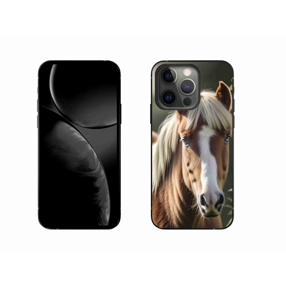 Gelový kryt mmCase na iPhone 13 Pro - kůň se světlou hřívou