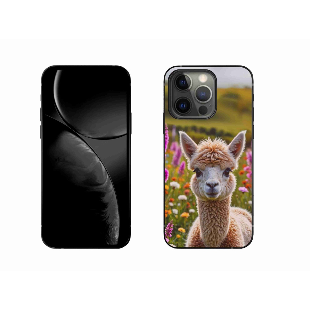 Gelový kryt mmCase na iPhone 13 Pro - lama na louce