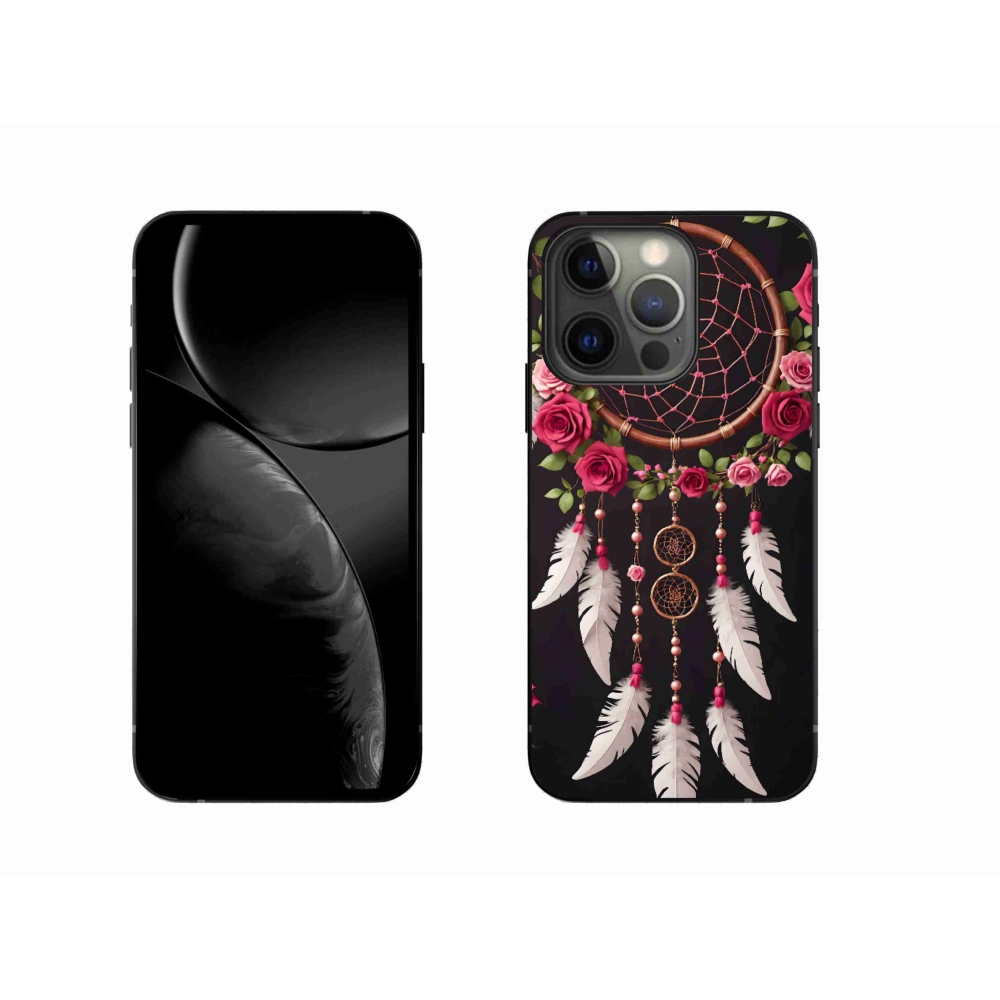 Gelový kryt mmCase na iPhone 13 Pro - lapač snů s růžemi