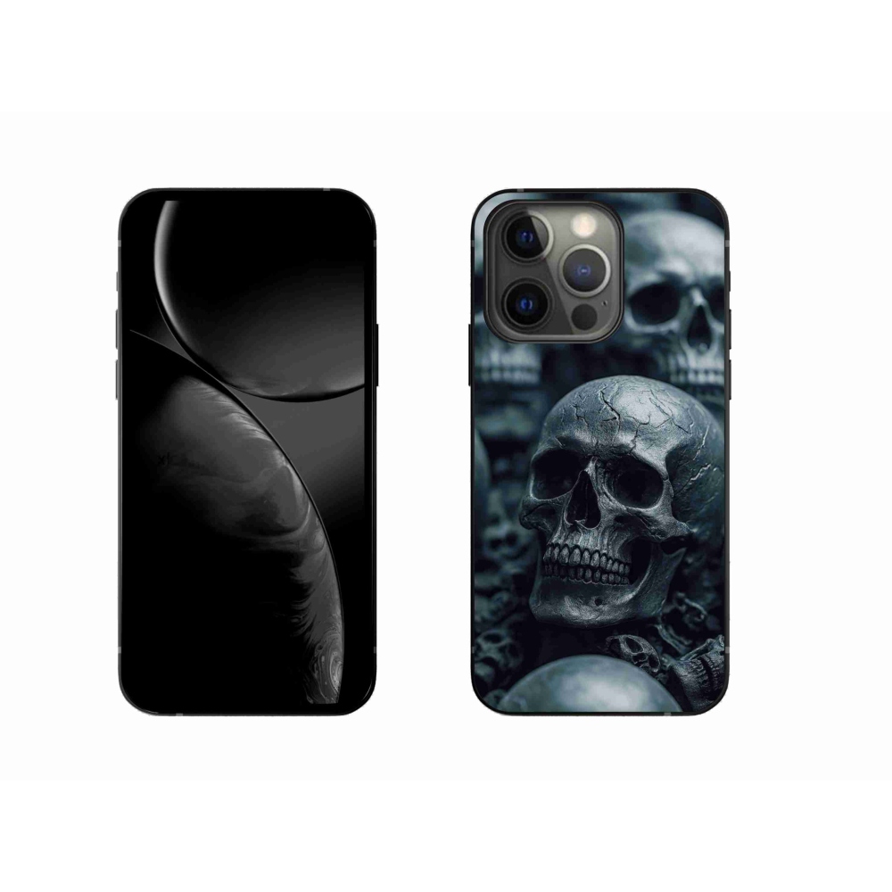 Gelový kryt mmCase na iPhone 13 Pro - lebka 2