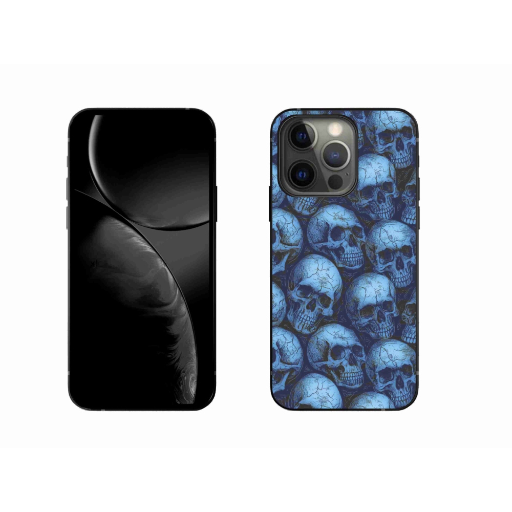 Gelový kryt mmCase na iPhone 13 Pro - lebky
