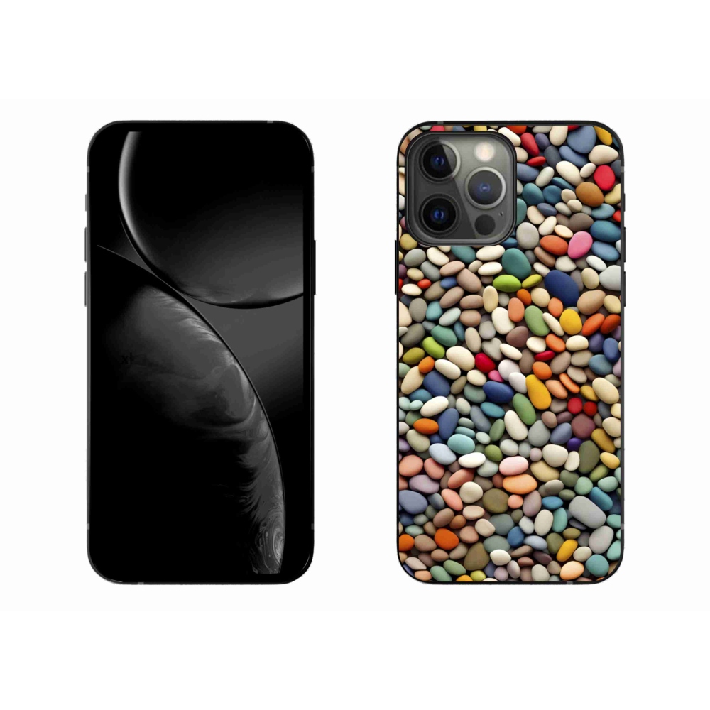 Gelový kryt mmCase na iPhone 13 Pro Max - barevné kamínky 2