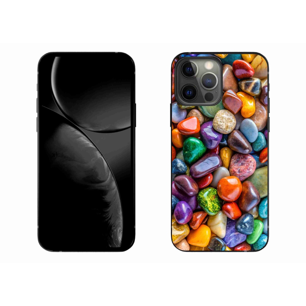 Gelový kryt mmCase na iPhone 13 Pro Max - barevné kamínky