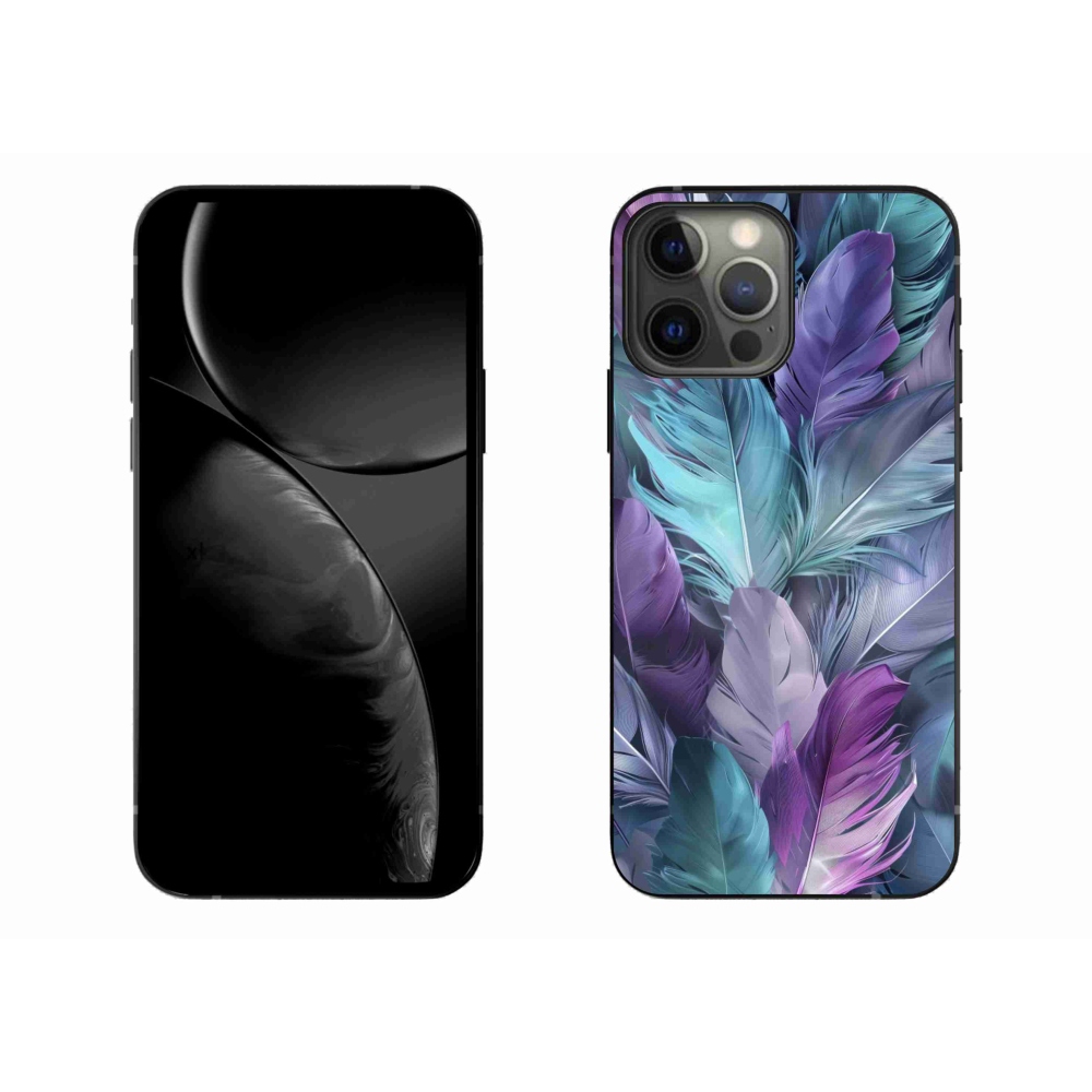 Gelový kryt mmCase na iPhone 13 Pro Max - barevné peří 2
