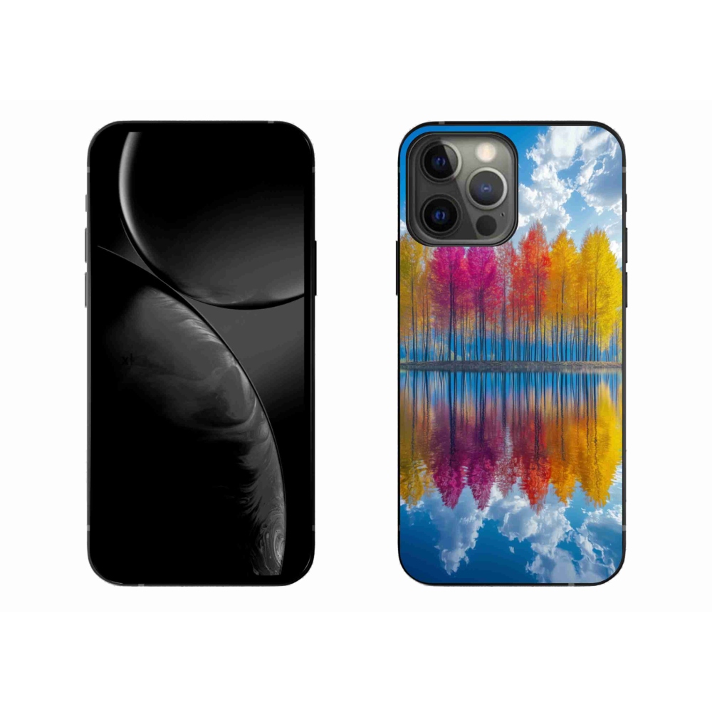 Gelový kryt mmCase na iPhone 13 Pro Max - barevné stromy