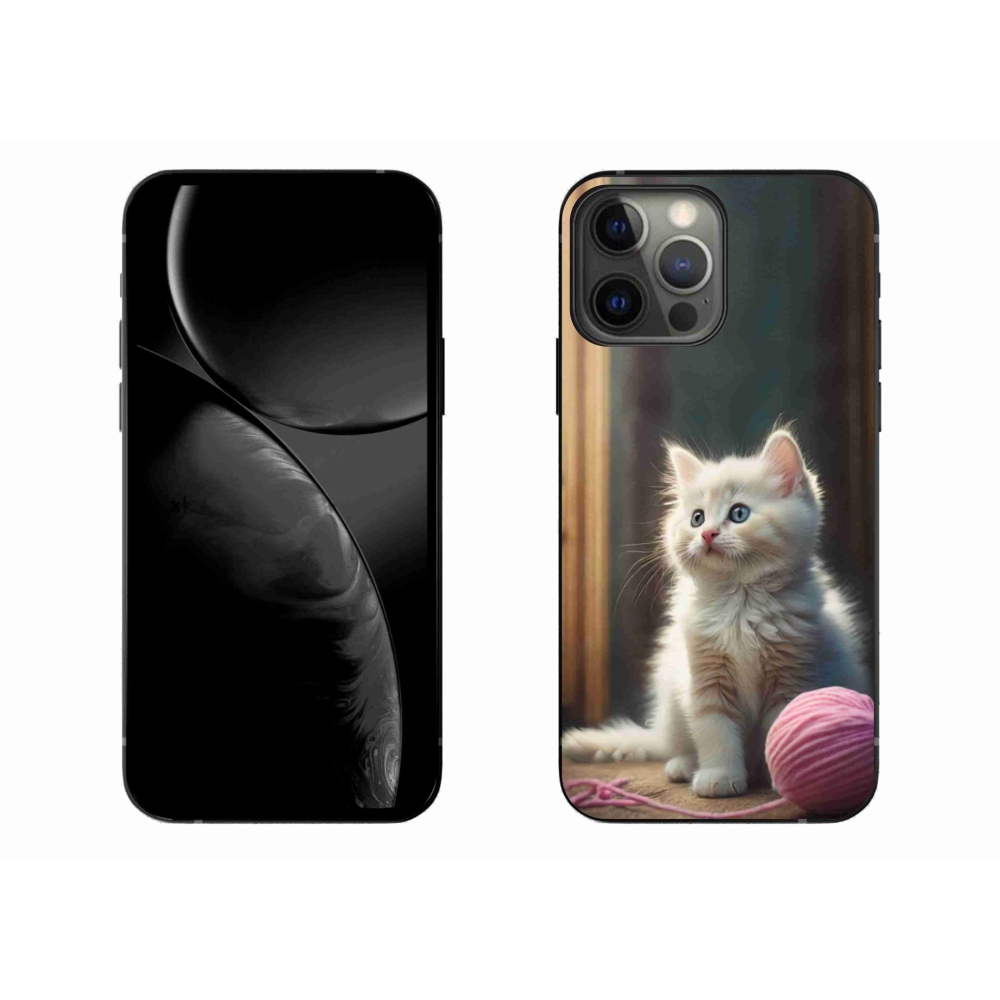 Gelový kryt mmCase na iPhone 13 Pro Max - bílé kotě 2