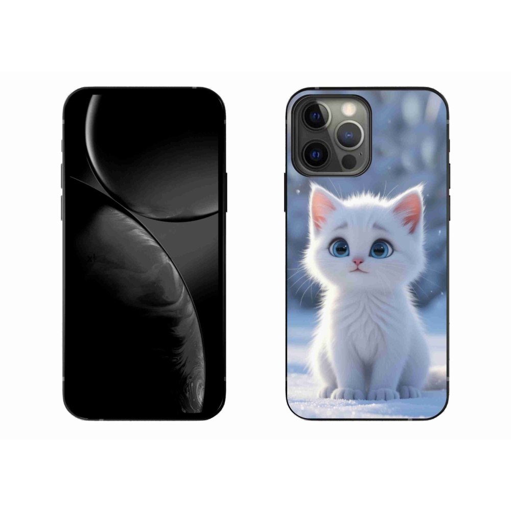 Gelový kryt mmCase na iPhone 13 Pro Max - bílé kotě 3