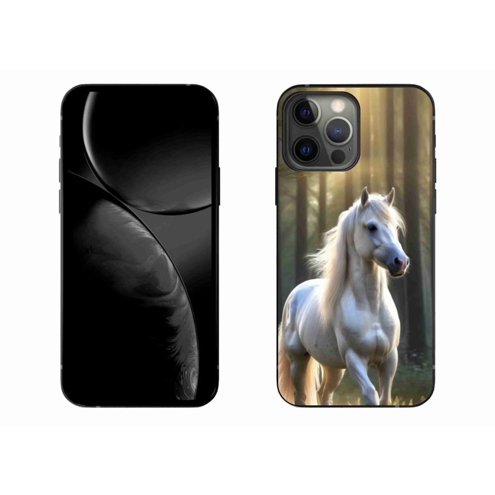 Gelový kryt mmCase na iPhone 13 Pro Max - bílý kůň 3