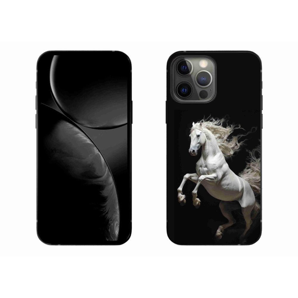 Gelový kryt mmCase na iPhone 13 Pro Max - bílý kůň 4