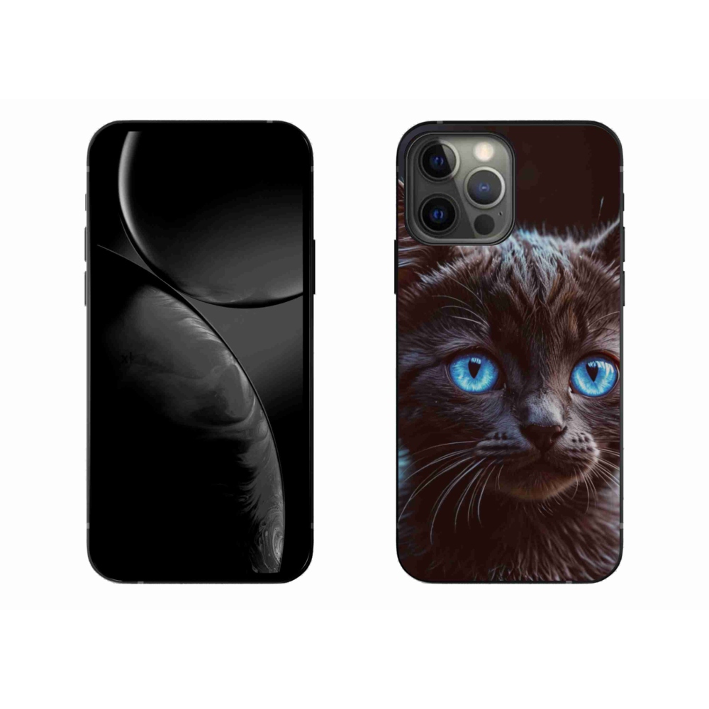 Gelový kryt mmCase na iPhone 13 Pro Max - černé kotě 2