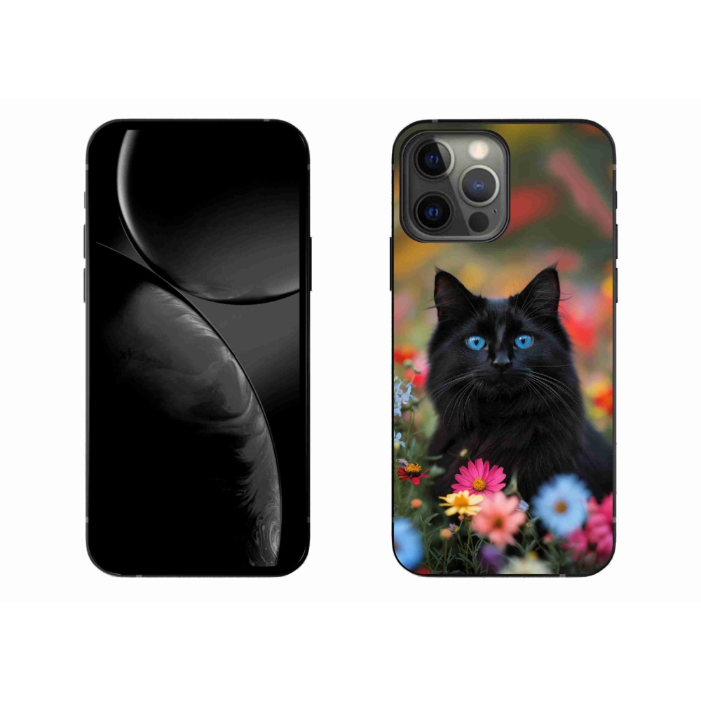 Gelový kryt mmCase na iPhone 13 Pro Max - černé kotě 4