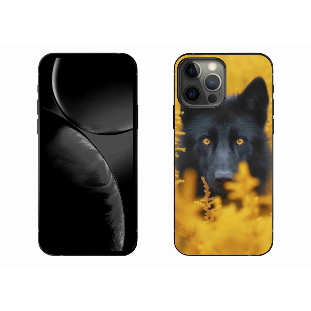 Gelový kryt mmCase na iPhone 13 Pro Max - černý vlk 2