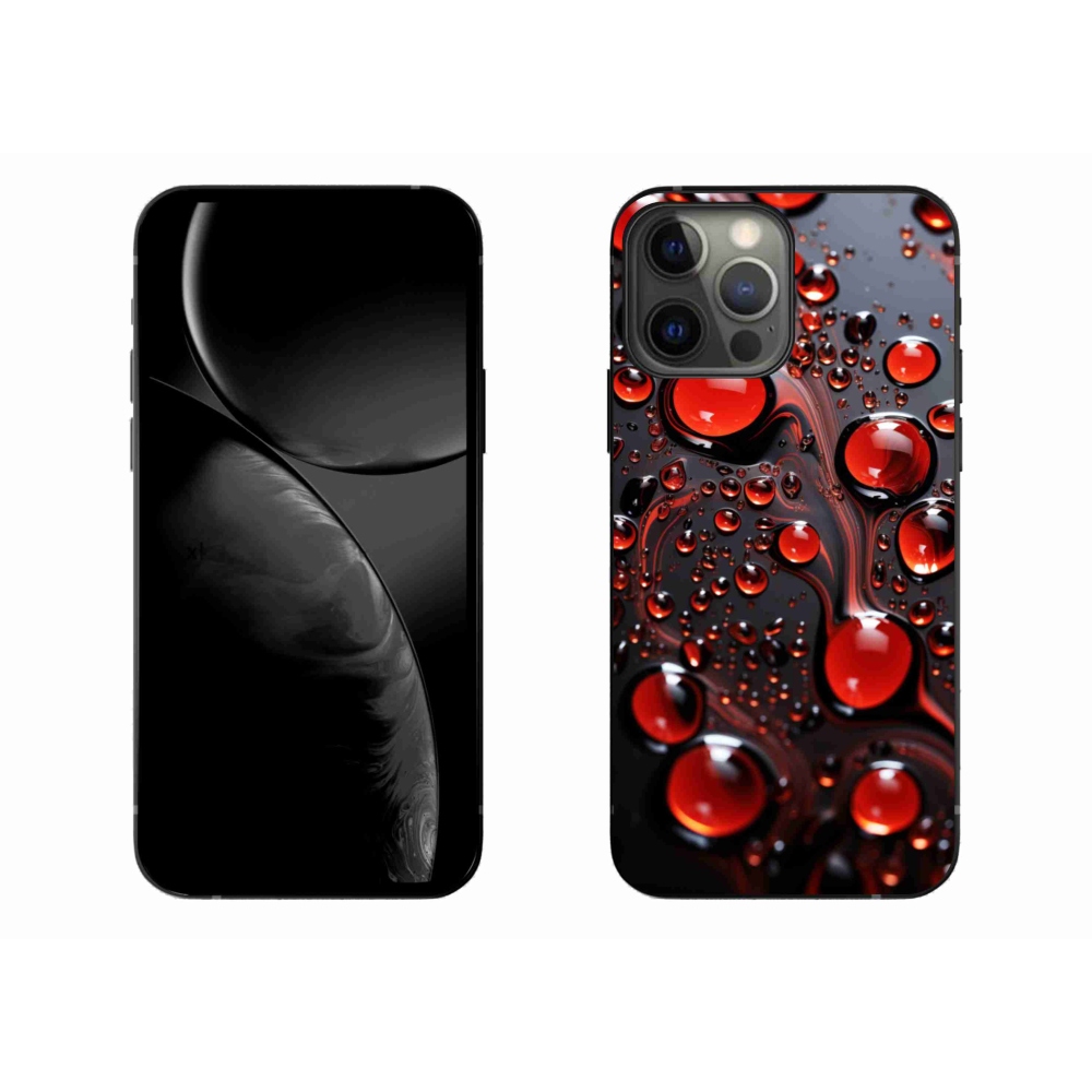 Gelový kryt mmCase na iPhone 13 Pro Max - červené kapky 2