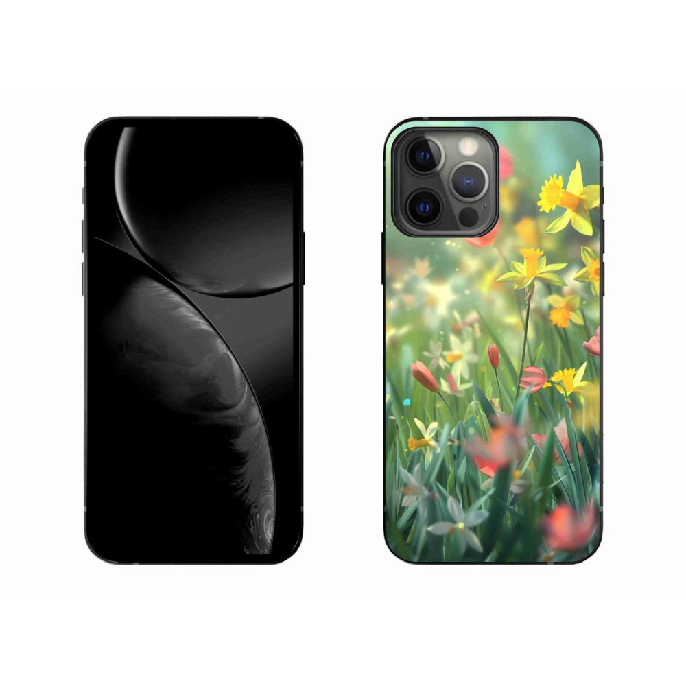 Gelový kryt mmCase na iPhone 13 Pro Max - jarní květy