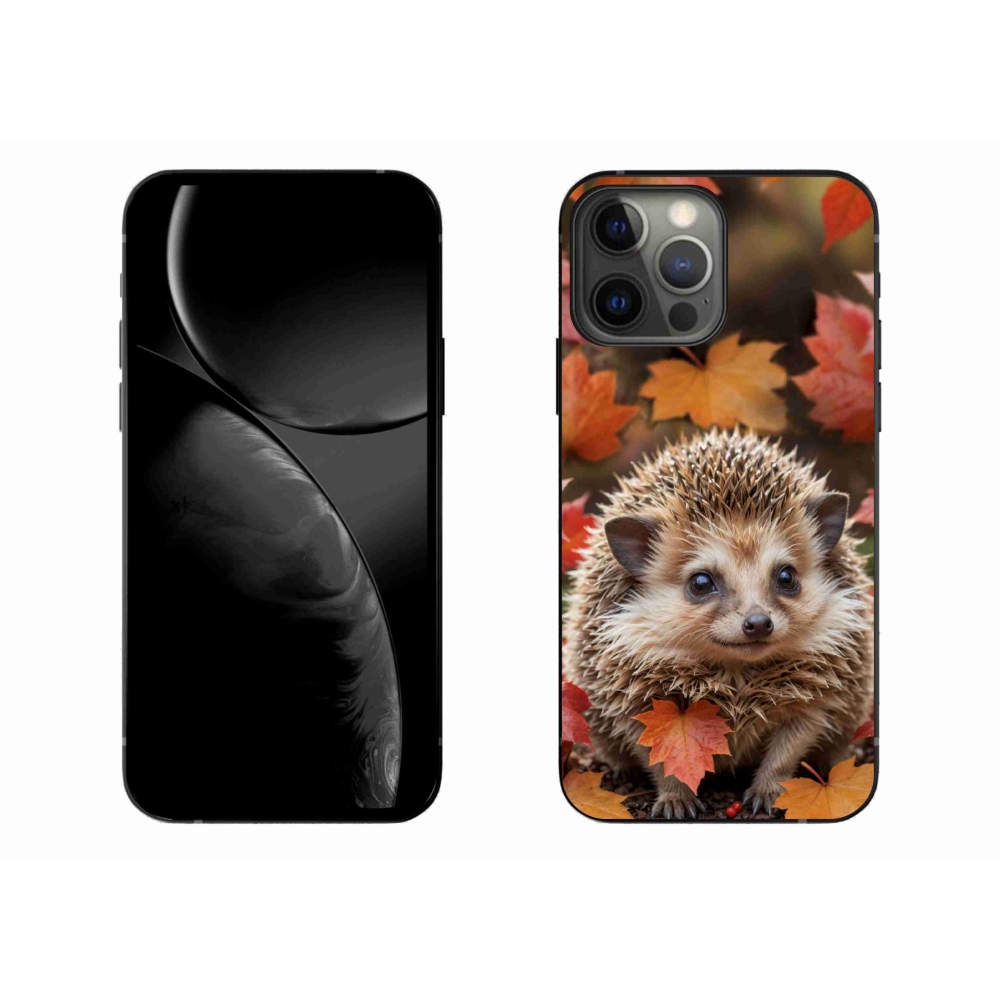 Gelový kryt mmCase na iPhone 13 Pro Max - ježek v listí