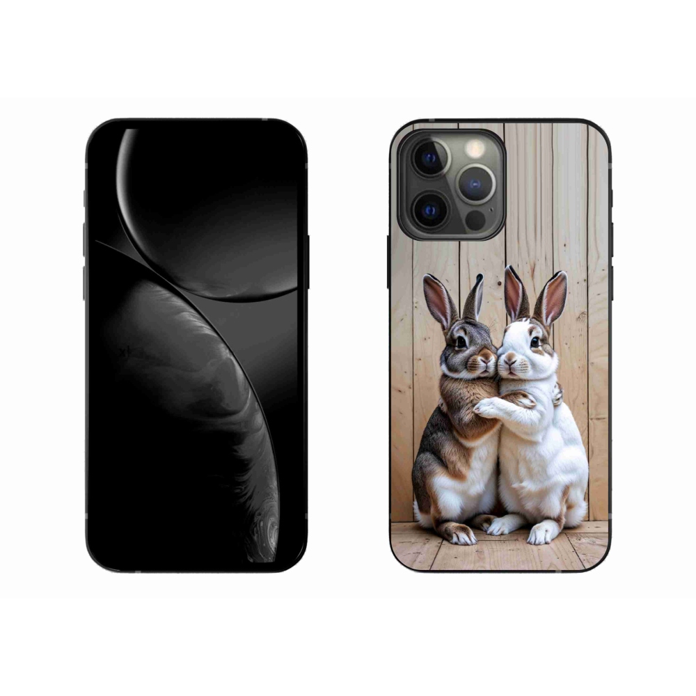 Gelový kryt mmCase na iPhone 13 Pro Max - králičí pár